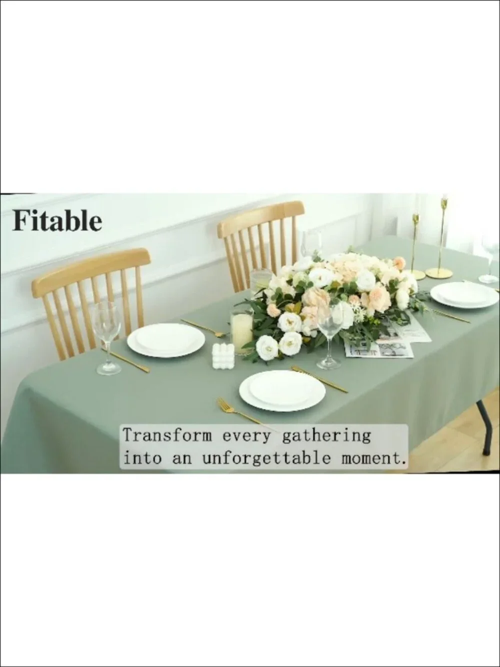 Polyester Round Tablecloths 120 Inch Stain Resistant Machine Washable 6 Pack